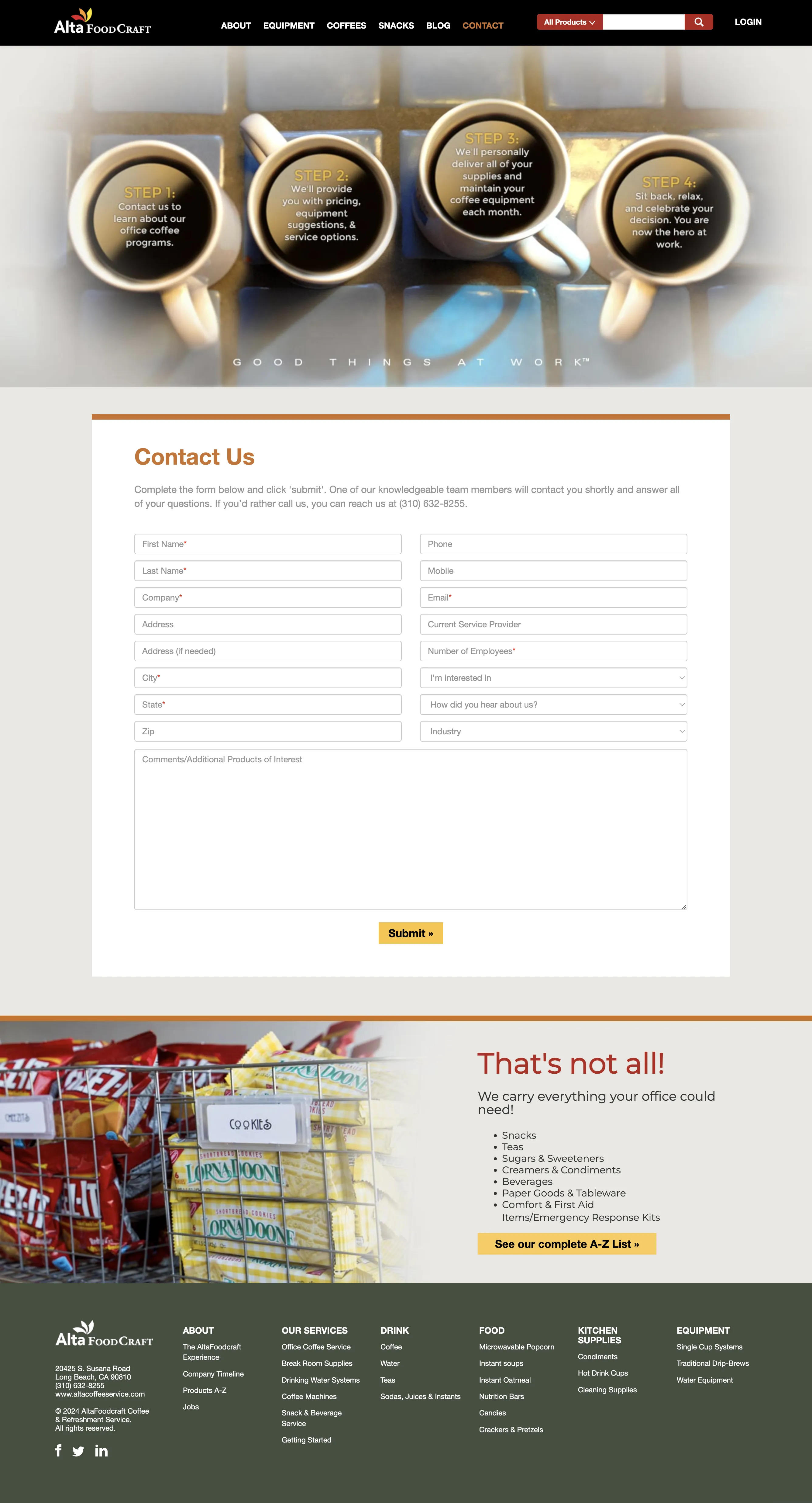 Alta Foodcraft - Portfolio example
