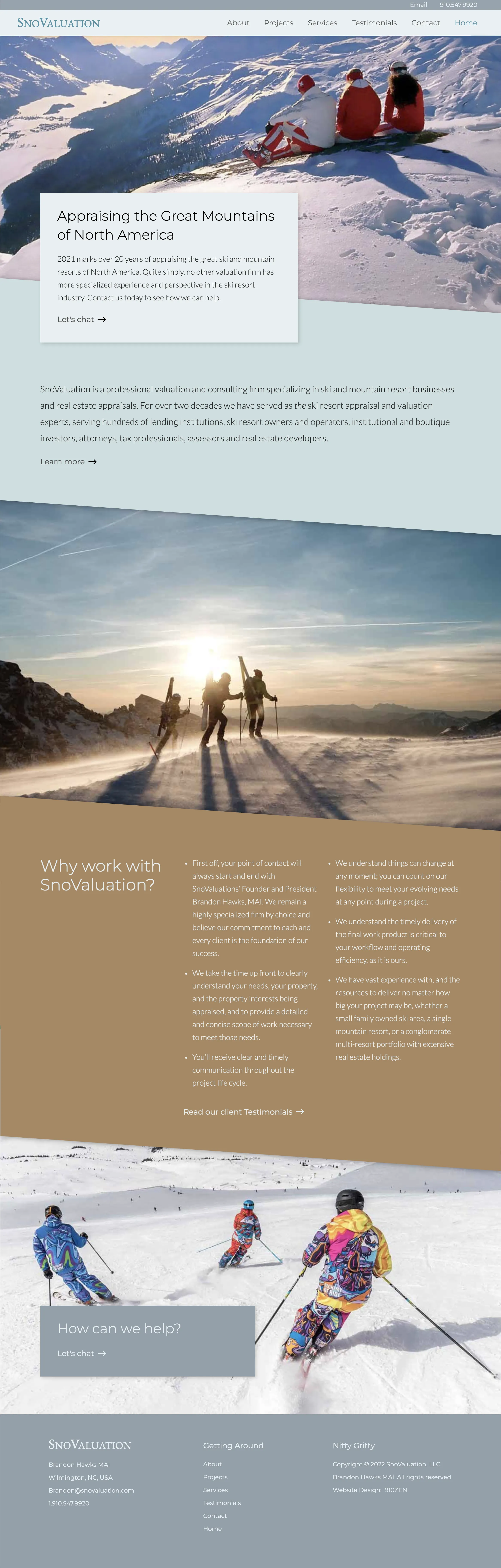 SnoValuation Website Screenshot 01